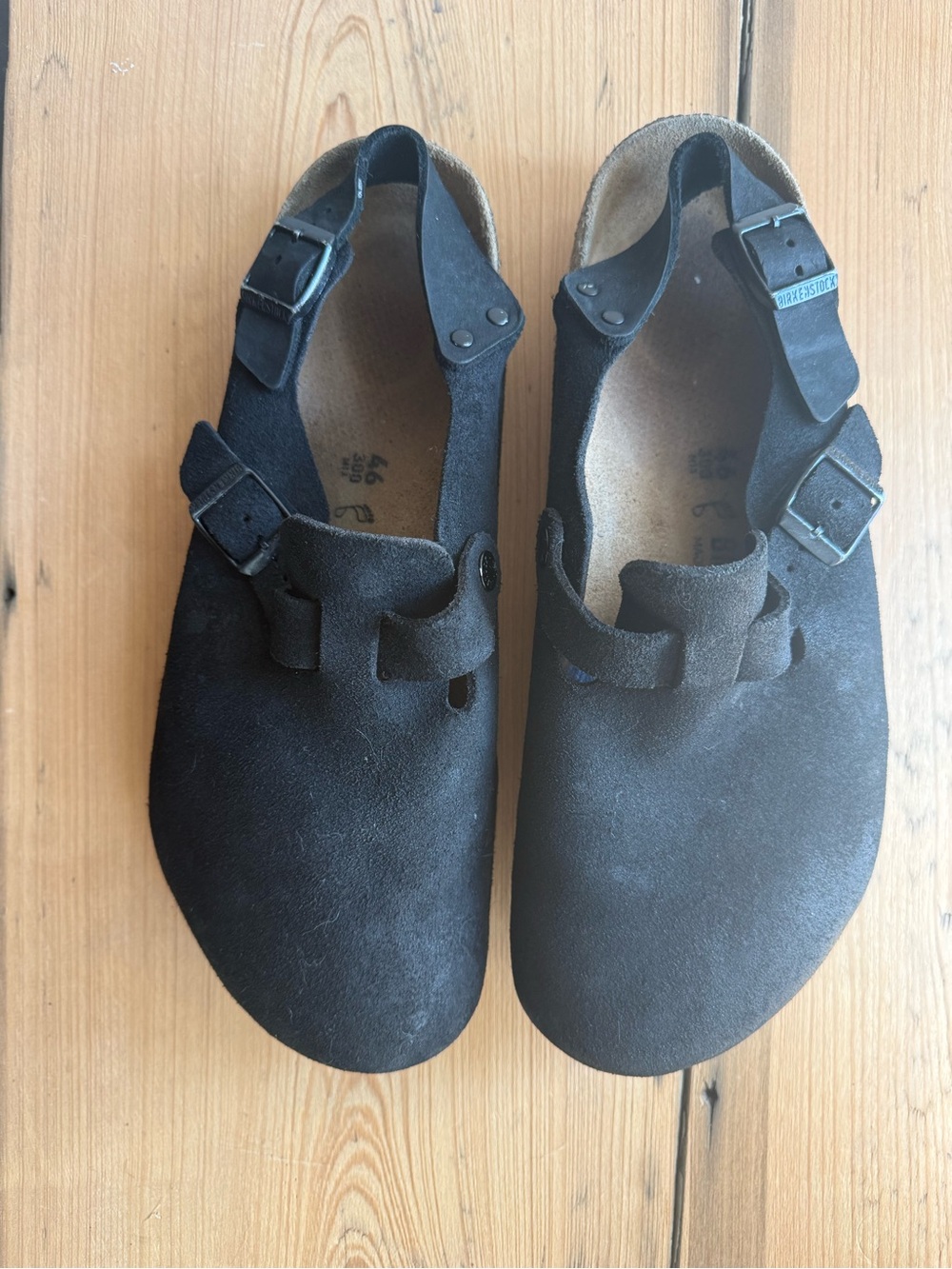 Birkenstock Tokio Black Suede Strap Sandals
